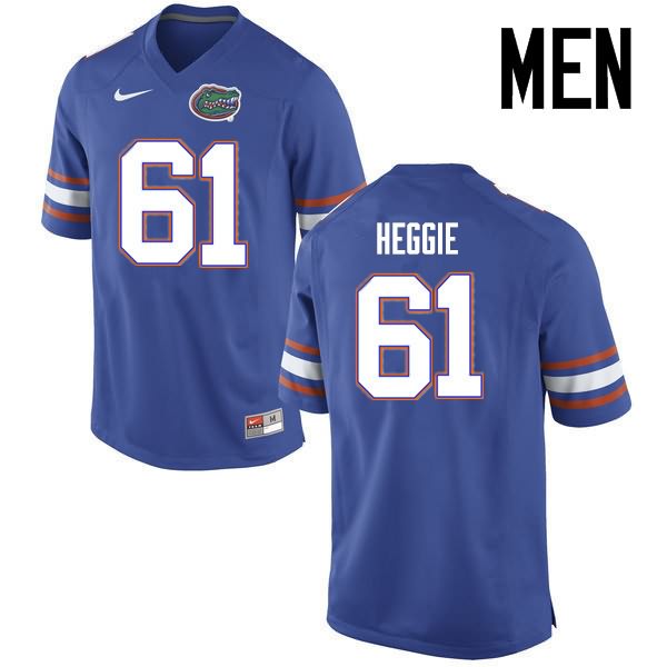 NCAA Florida Gators Brett Heggie Men's #61 Nike Blue Stitched Authentic College Football Jersey FXJ3464FL